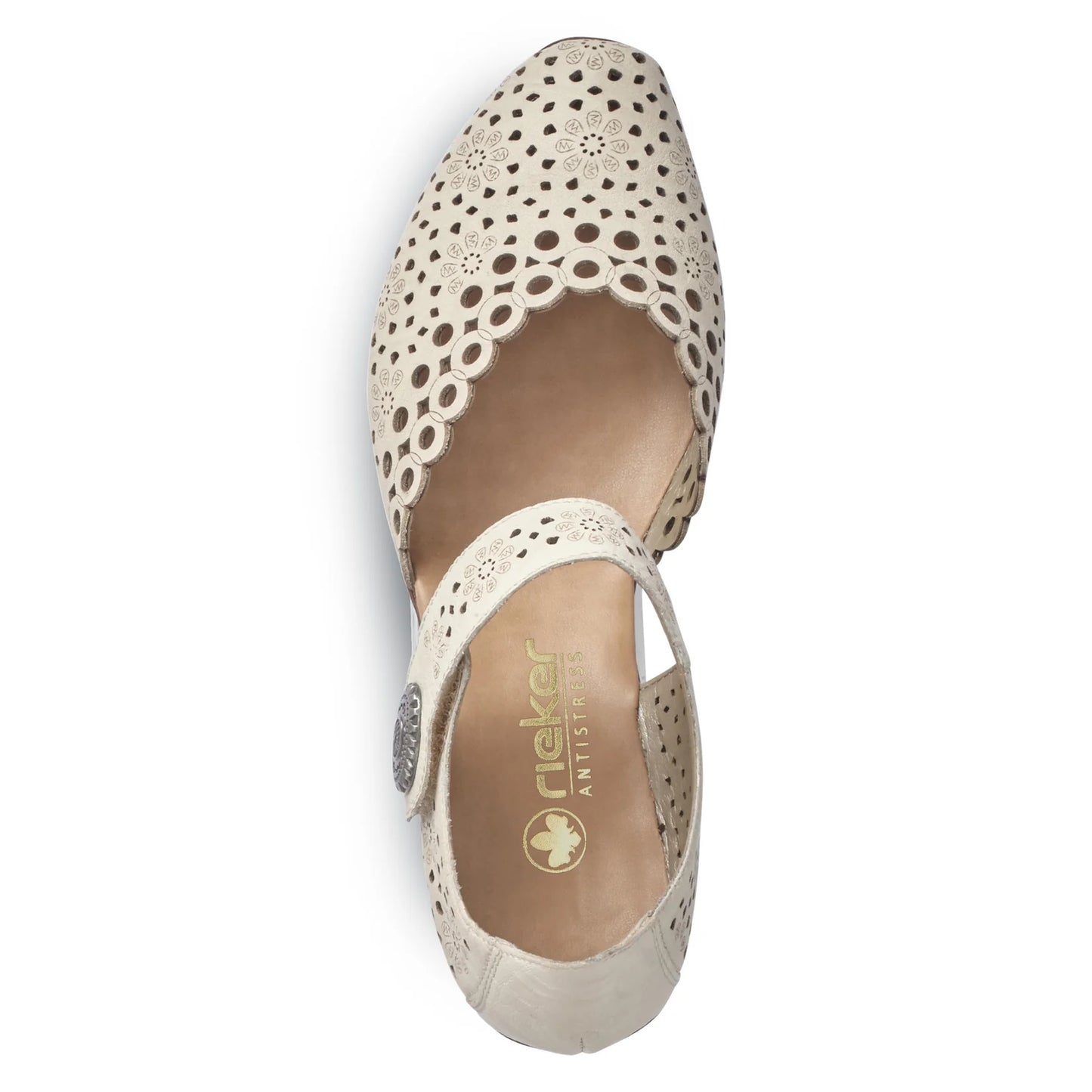 Rieker Women's Mary Jane Shoe - Beige - 43753-60.