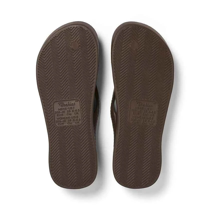 Archies Arch Support Flip Flops – Brown