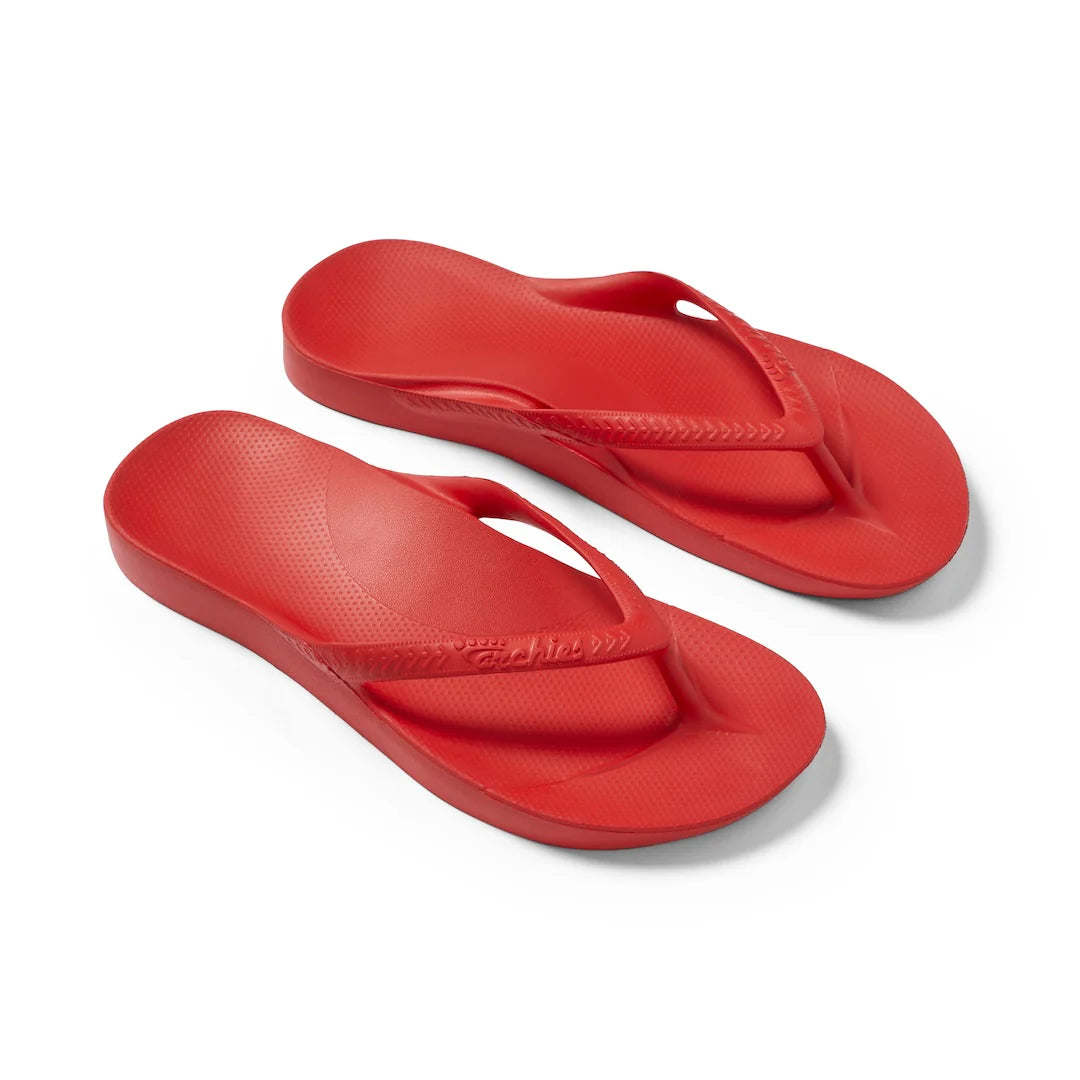 Archies Arch Support Flip Flops – Chili Red *Limited Edition*