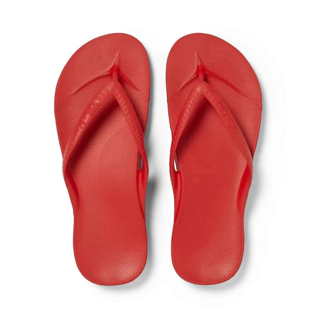 Archies Arch Support Flip Flops – Chili Red *Limited Edition*  ***ARRIVING SOON***