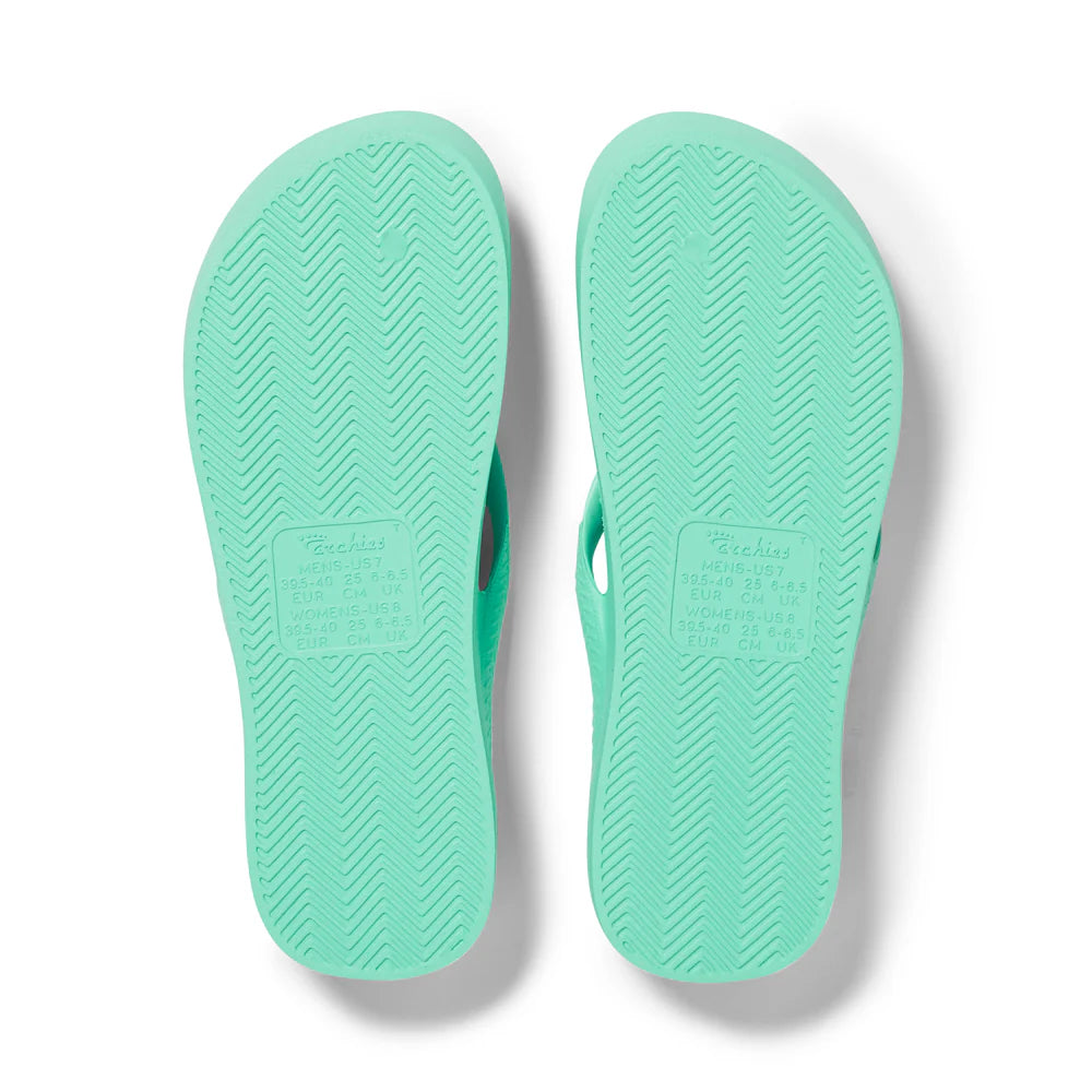Archies Arch Support Flip Flops - Mint