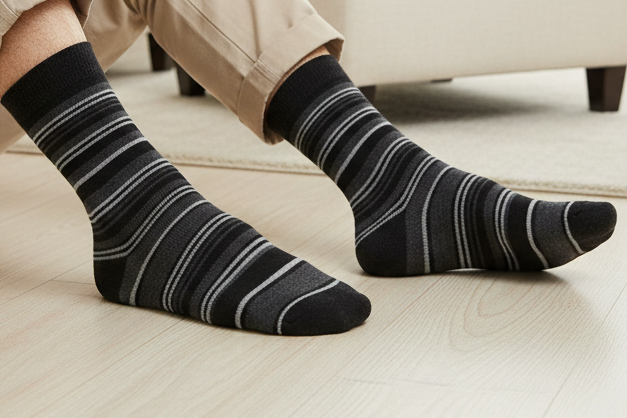 Mens Flexi-Top Non Elastic Socks 3 Pack - Mixed Design