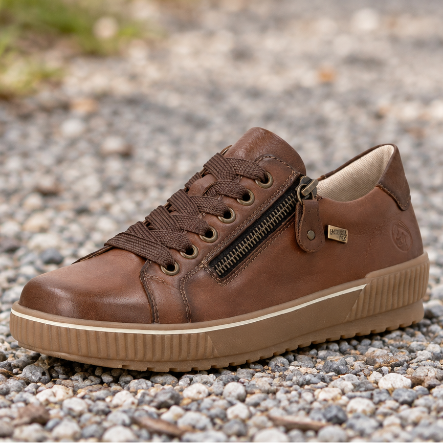 Remonte D0700-26 – Women's Leather Lace-Up Shoe – Brown