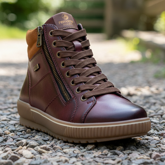 Remonte D0772-37 – Women's Lace-Up Boot – Red Combi