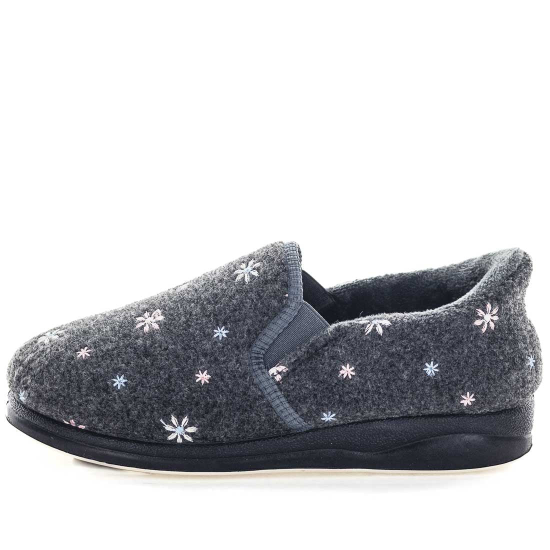 Panda Eleanor STEPPINS – Women's Hands-Free Slippers – Grey Flower *COMING SOON DUE MID SEPTEMBER*