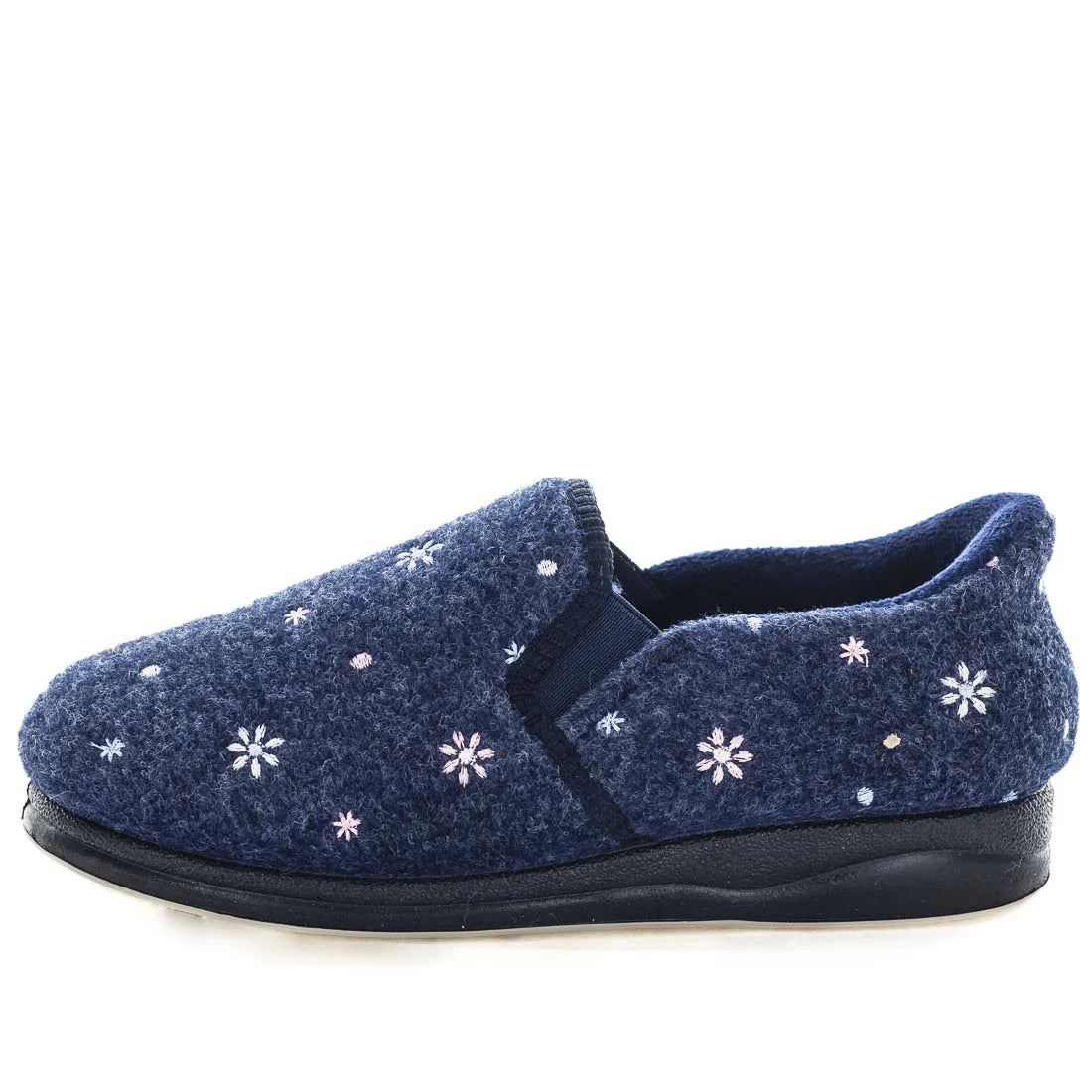 Panda Eleanor STEPPINS – Women's Hands-Free Slippers – Navy Flower *COMING SOON DUE MID SEPTEMBER*