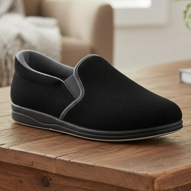 Panda Emerson STEPPINS – Men's Hands-Free Slippers – Black/Grey *COMING SOON DUE MID SEPTEMBER*