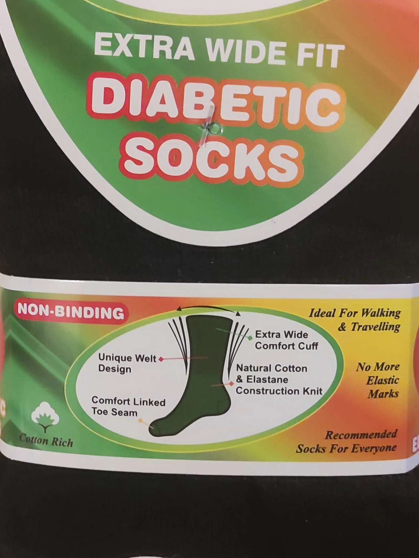 Mens Flexi-Top Non Elastic Socks 3 Pack - Mixed Design