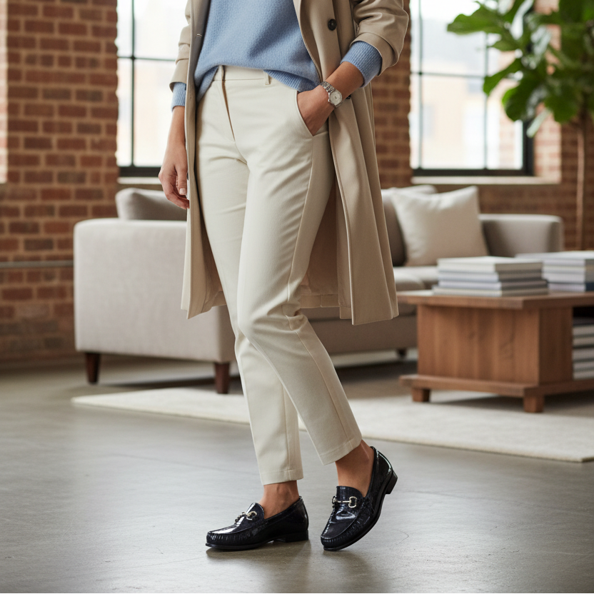 Maria Lya Aspen – Women's Loafer – Navy Patent