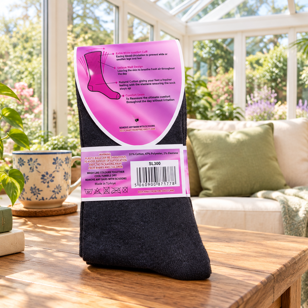 Flexi-Top Footbed Design – Women's Socks 3 Pair Pack – Assorted Colours