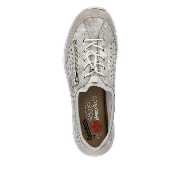 Rieker L32P6-90 – Metallic – Summer Slip-On Trainer