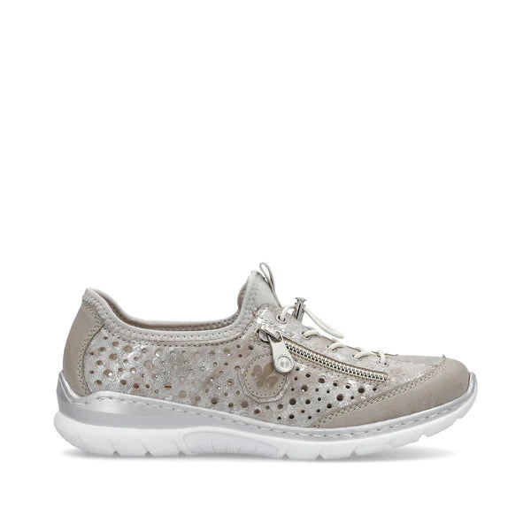 Rieker L32P6-90 – Metallic – Summer Slip-On Trainer