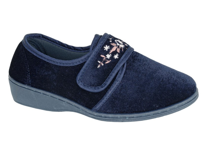 GBS Elsie – Women's Slipper – Navy Velour – LS187NC