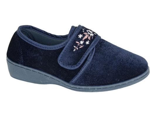 Sleepers Elsie – Women's Slipper – Navy Velour – LS187NC