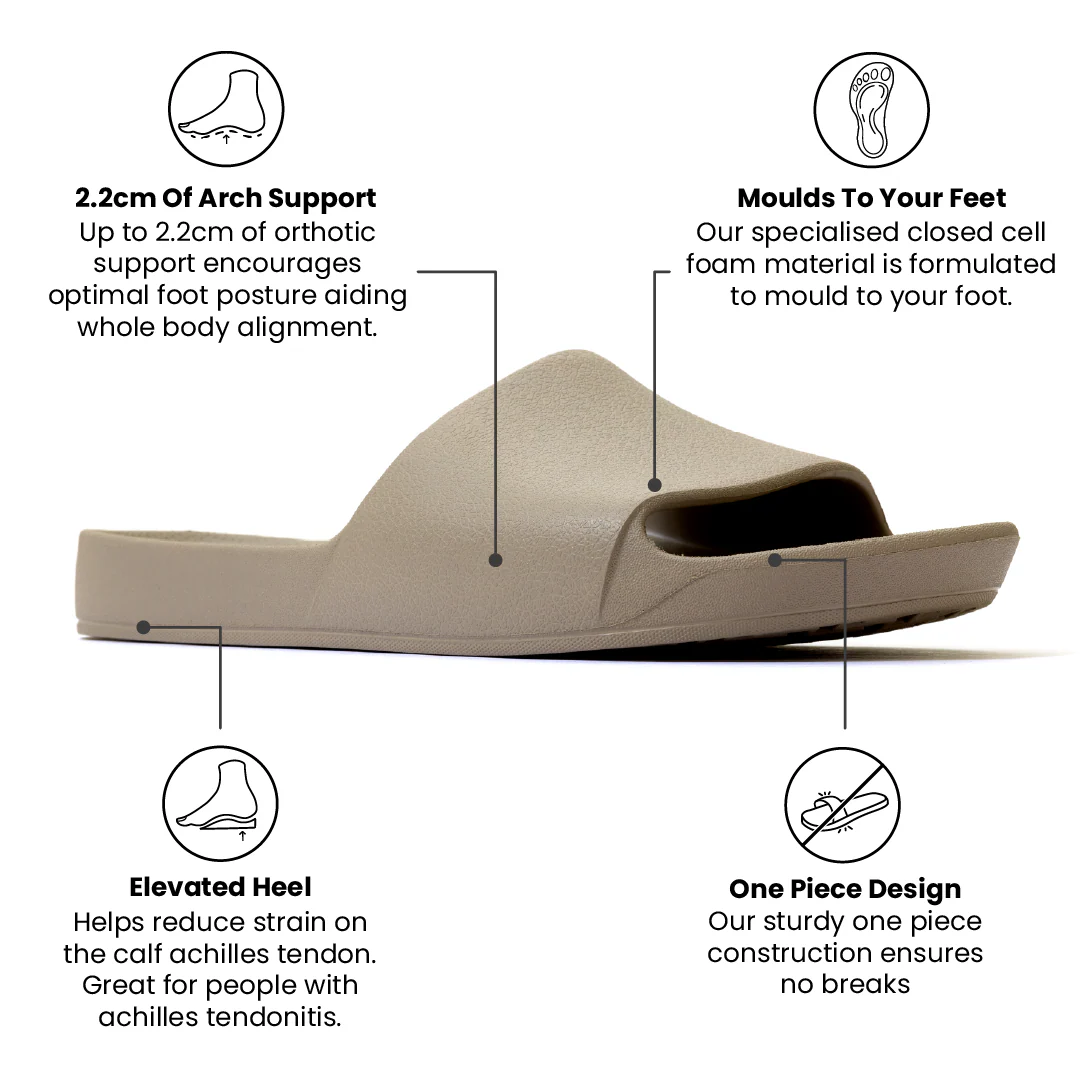 Archies Arch Support Slides - Taupe