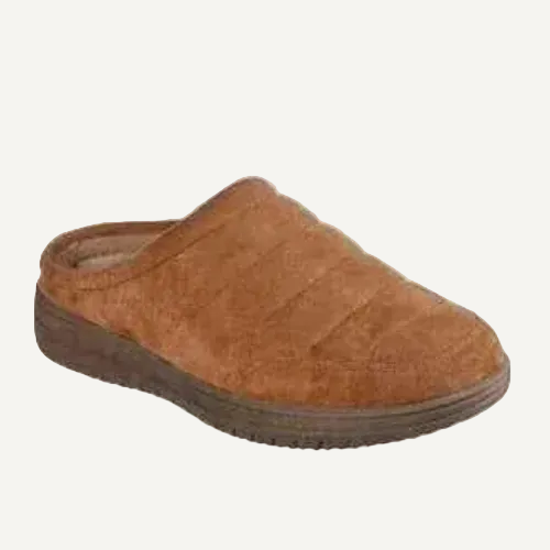 Brown slipper on a white background