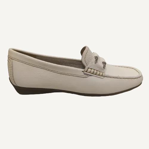 White loafer shoe on a white background