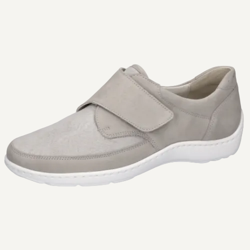 Waldlaufer Henni 496H31 – Stein | Women's Wide-Fit Nubuck Shoe