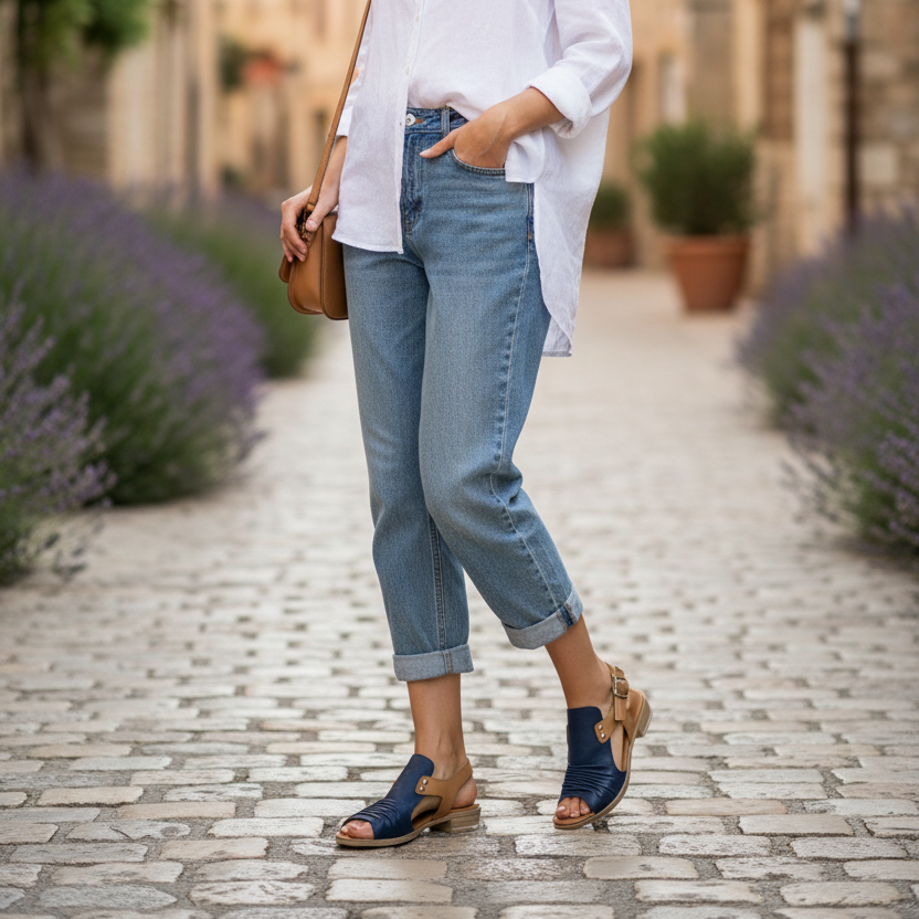 Paula Urban 9-17 Sunset - Navy/Camel