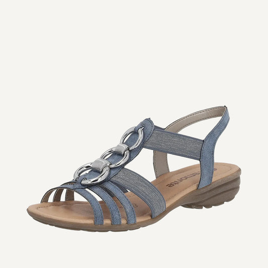 Remonte Women's Sandal - Blue - R3605-12.