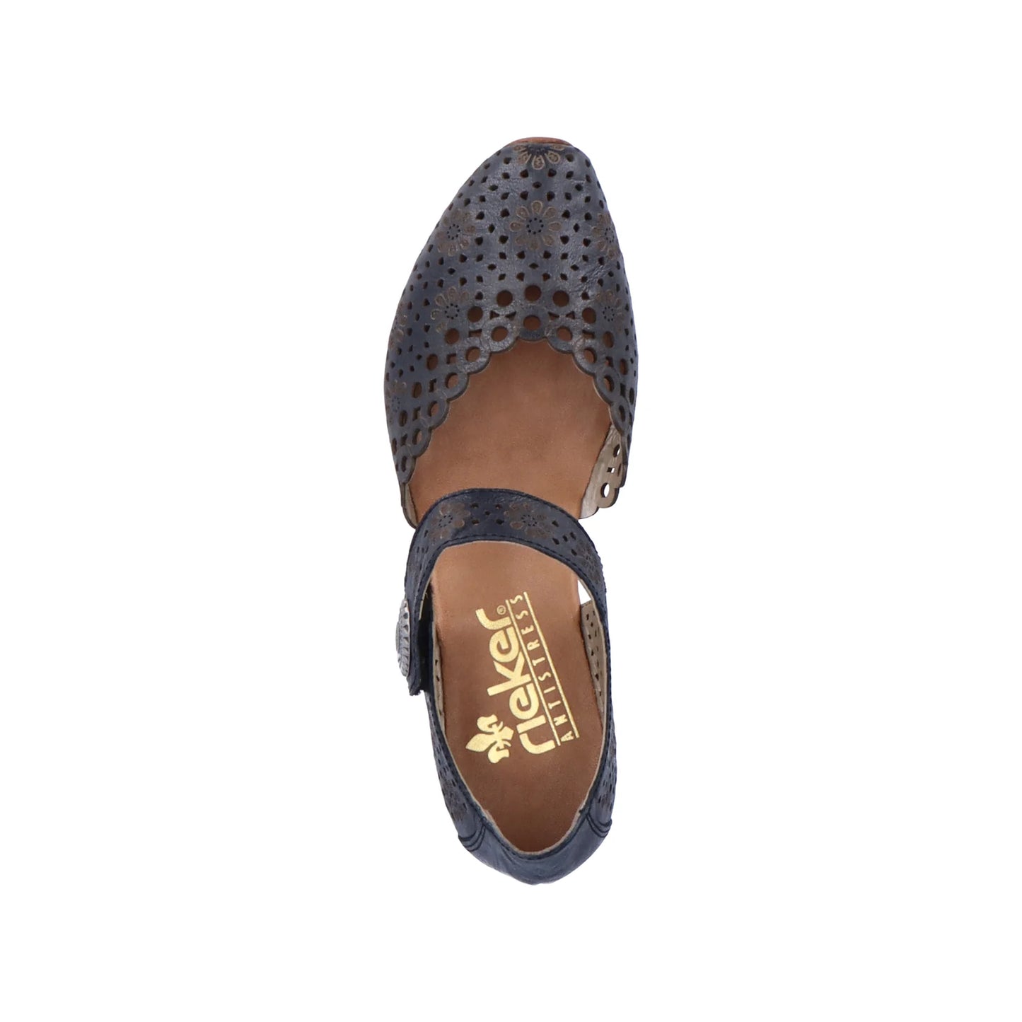 Rieker Women's Mary Jane Shoe - Blue  - 43753-14