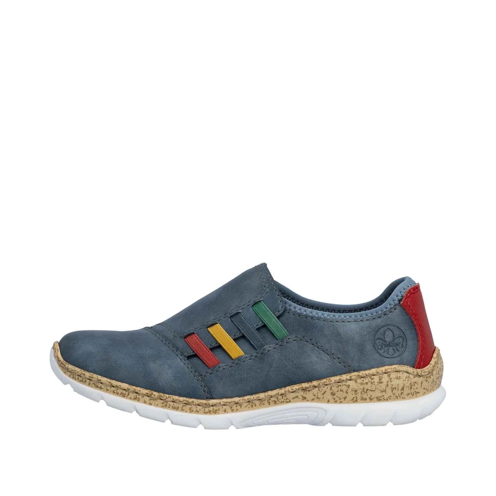 Rieker Women's Casual Slip-on Shoe - Blue - N4264-14