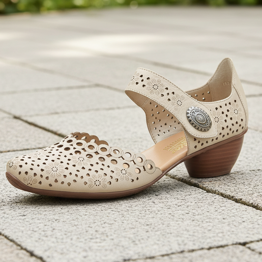 Rieker 43753-60 – Women's Antistress Mary Jane Shoe – Beige
