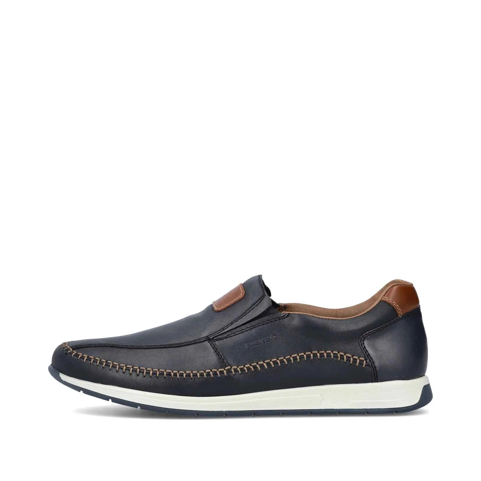 Rieker Men's Casual Slip-on Shoe – Blue | 11962-14