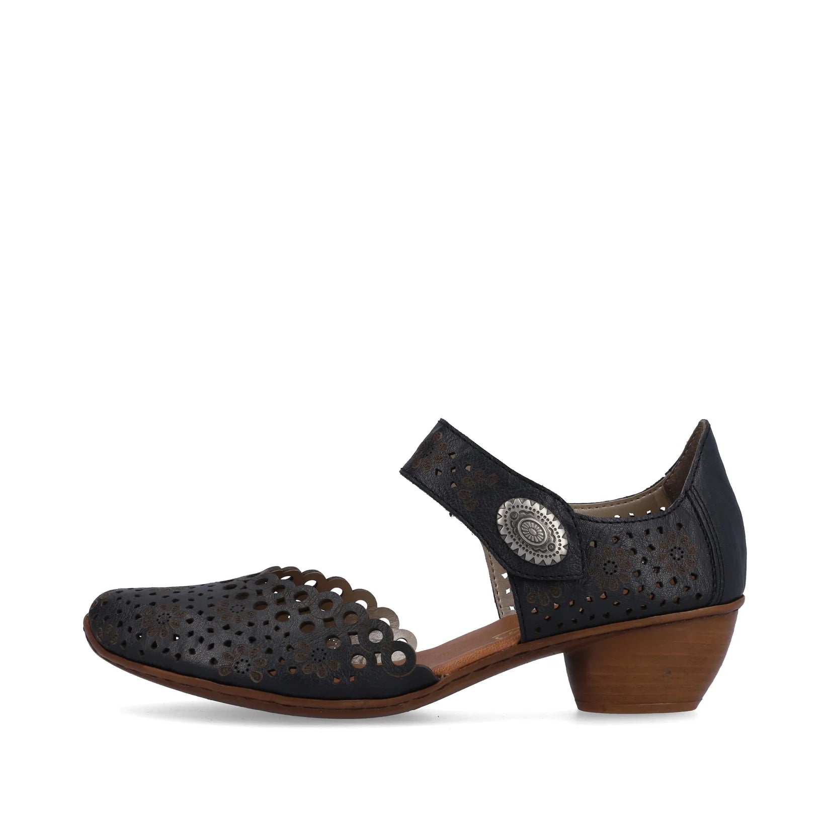 Rieker Women's Mary Jane Shoe - Blue  - 43753-14