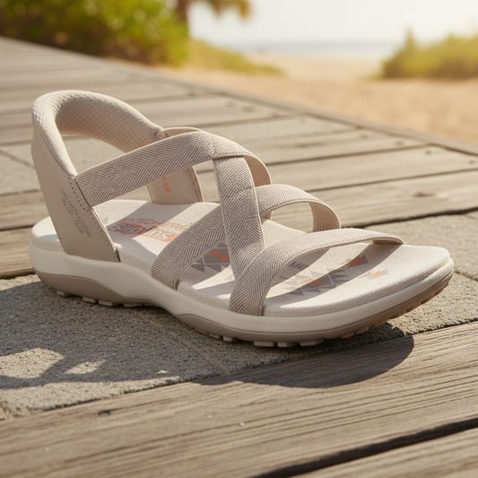 Skechers Slip-ins Reggae Slim Stretch Flex – Women's Sandal – Taupe – 163460 TPE