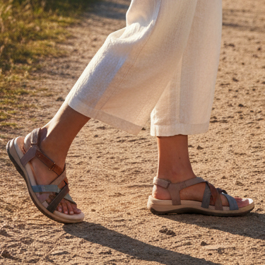 Free Spirit Belize – Women's Arch Support Sandal – Walnut Multi