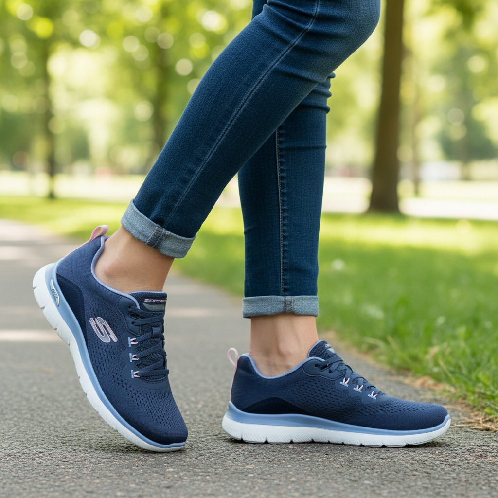 Skechers Arch Fit Summits Daily Flow – Women's Trainers – Navy/Light Blue – 150754 NVLB