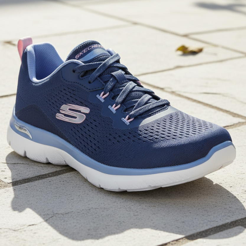 Skechers Arch Fit Summits Daily Flow – Women's Trainer – Navy/Light Blue – 150754 NVLB