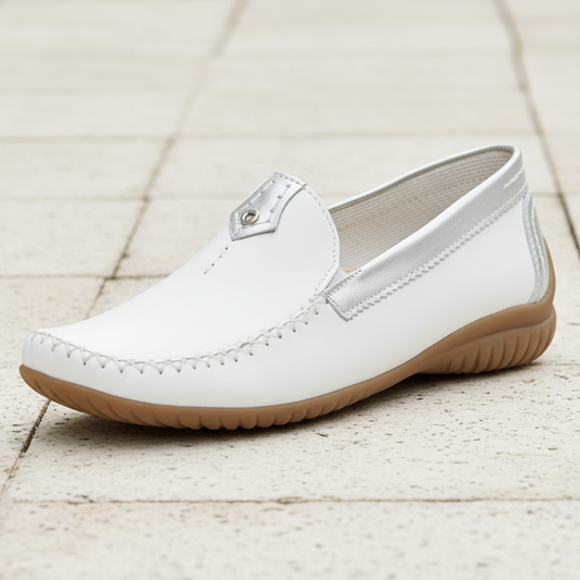 Gabor California – Women's Moccasin – White/Silver – 86.090.50