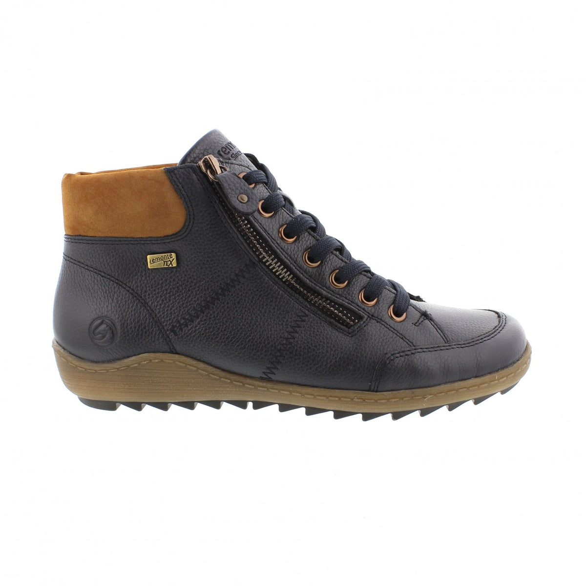 Remonte R1457-14 – Women's Leather Lace-Up Boot – Navy