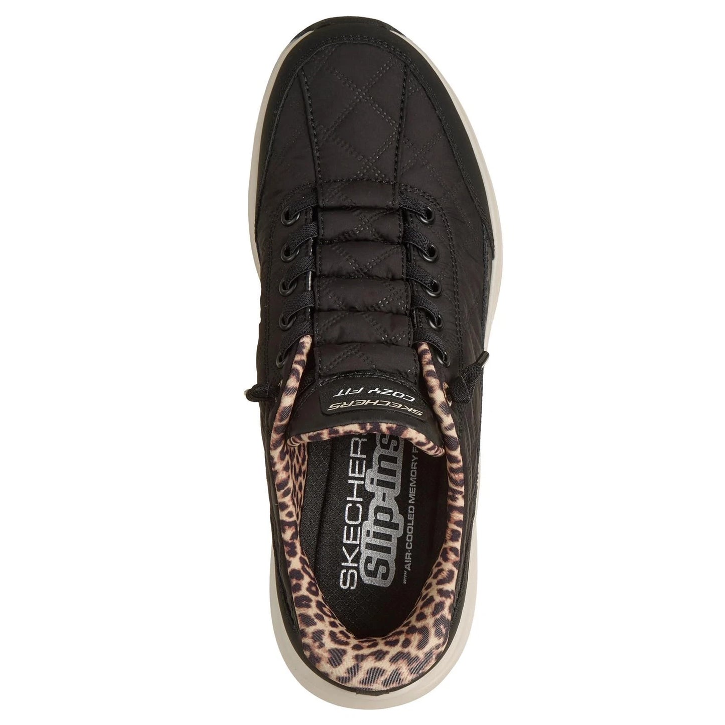 Skechers Hands Free Slip-ins Contour Foam Cozy Fit Leopard Dream – Women's Trainers – Black – 150419 BLK