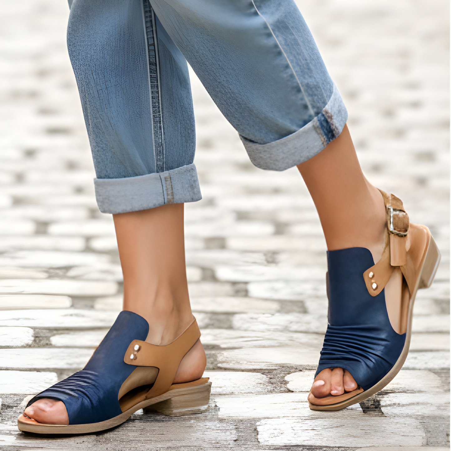 Paula Urban 9-17 Sunset - Navy/Camel