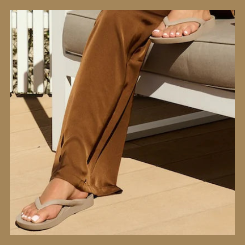 Archies Arch Support Flip Flops - Taupe