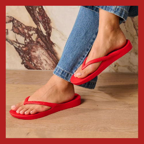 Archies Arch Support Flip Flops – Chili Red *Limited Edition*