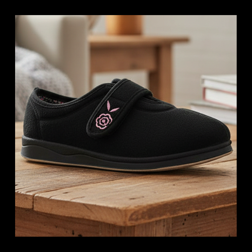 Panda Edythe – Women's Slippers – Black *COMING SOON DUE MID SEPTEMBER*