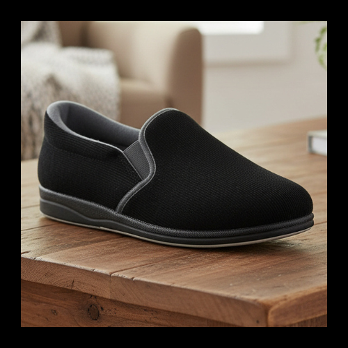 Panda Emerson STEPPINS – Men's Hands-Free Slippers – Black/Grey *COMING SOON DUE MID SEPTEMBER*