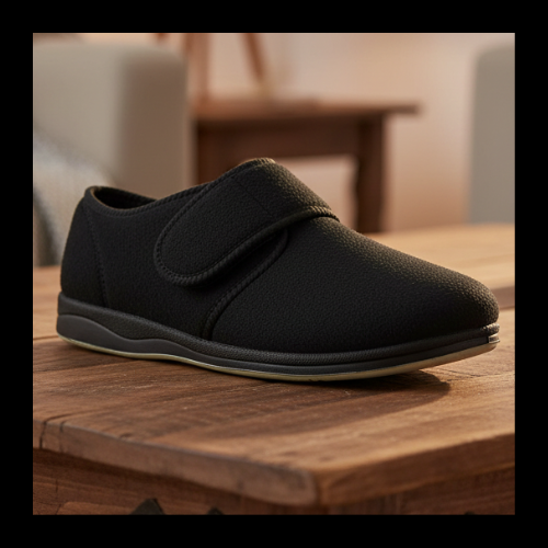 Panda Eli – Men's Slippers – Black Microsuede *COMING SOON DUE MID SEPTEMBER*